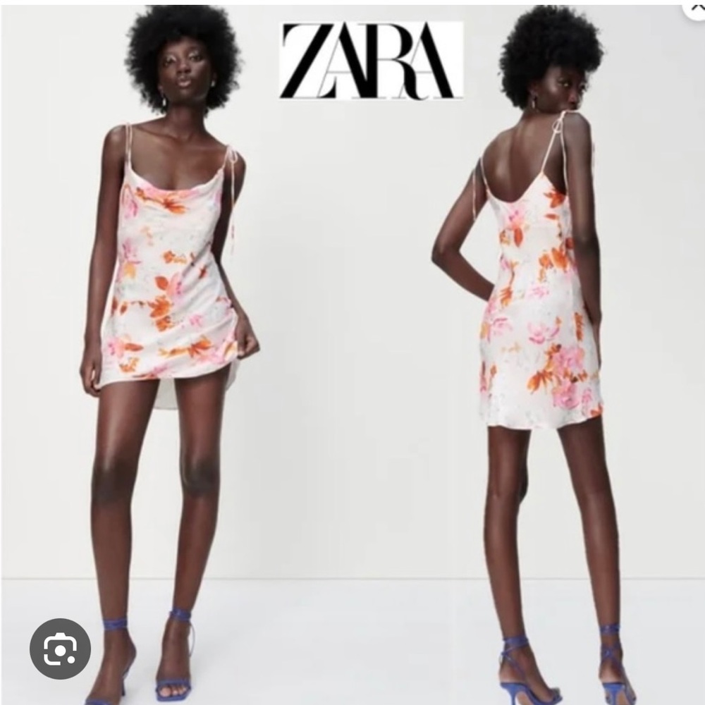 nwt zara floral slip dress never worn